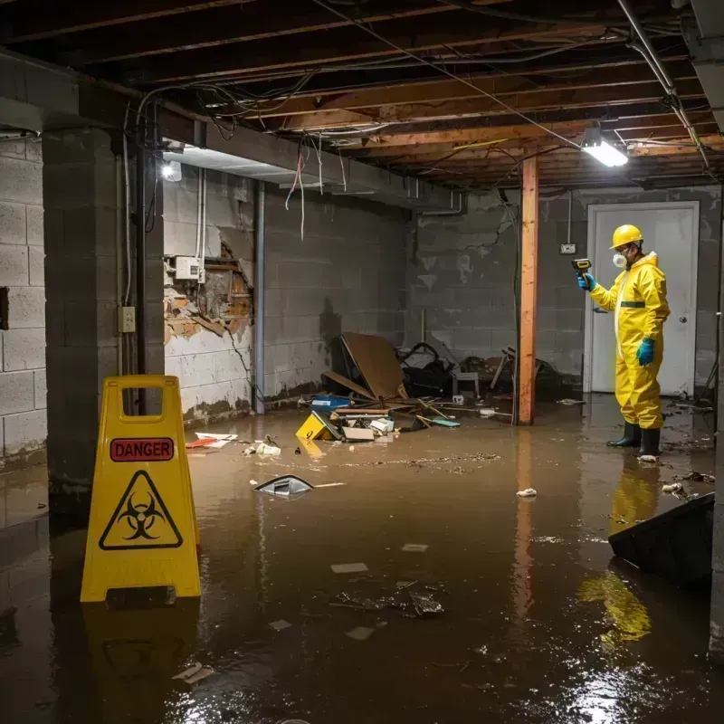 Flooded Basement Electrical Hazard in Schaumburg, IL Property